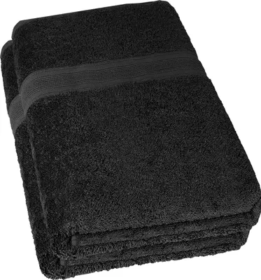 Produktbild von Saunatuch 500gsm Schwarz 80 X 200 CM (2 PC PACK)