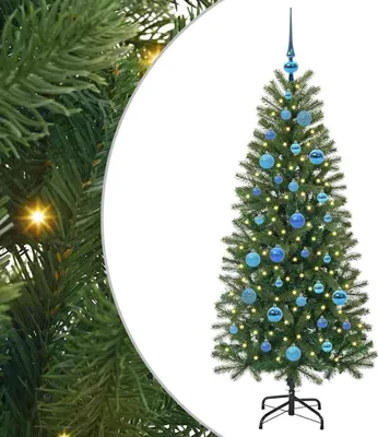 Obrázek produktu pro vidaXL Umělý vánoční stromek se 150 LED diodami Zelený 150 cm PE a PVC