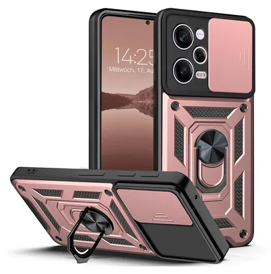 Produktbild von Armor Handyhülle für Xiaomi Redmi Note 12 Pro 5G Kameraschutz Handy Panzer Case Cover Schutzhülle Outdoor Farbe: Rosegold