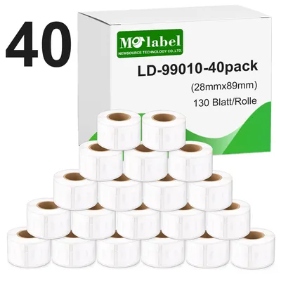 Produktbild von Labels 40-Pack (28x89mm) für Dymo Labelwriter