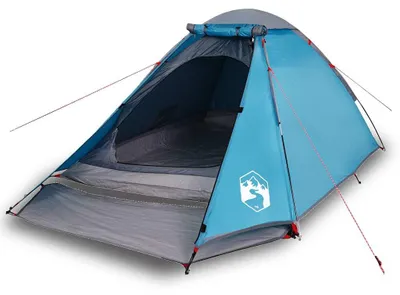 Image de vidaXL Tente de camping dôme 4 personnes bleue étanche à l'eau