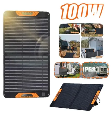 Obrázek produktu pro Solární panel, přenosný a vodotěsný design, výstupní výkon 100 wattů, 100W