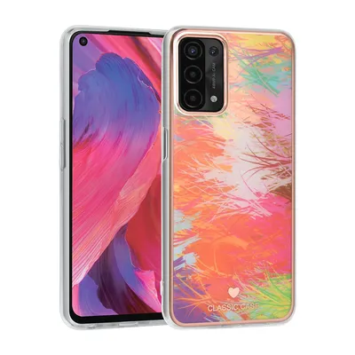 Immagine prodotto di Custodia per Oppo A54 5G| A74 5G Custodia protettiva per cellulare Cover Slim Plus Vetro protettivo - Rosso Grafitti