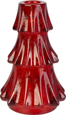 Produktbild von Kerzenhalter - Tanne - rot - ca. 10 x 15 cm