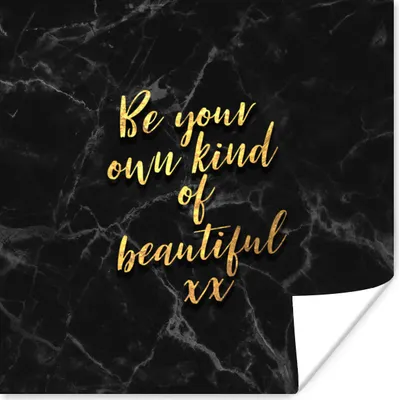 Produktbild von MuchoWow® Poster Zitate - Selbstvertrauen - Gold - Marmor 100x100 cm - Babyzimmer