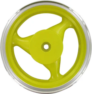 Produktbild von Felge hinten Alu 13x3.5 Zoll gelb 3 Speichen Stern Trommelbr. 1040302-8-G