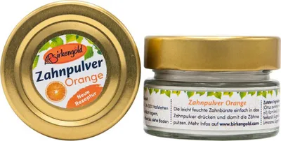 Produktbild von Zahnpulver - Orange Glas 30g 6er Pack