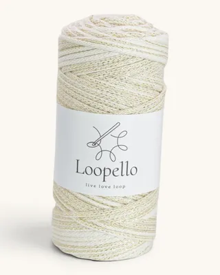 Immagine prodotto di Spago di cotone Loopello, diametro 3 mm, 100 metri – Colore: Oro naturale