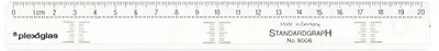 Produktbild von Standardgraph Lineal aus Acrylglas 20 cm glasklar, Tuschefacette