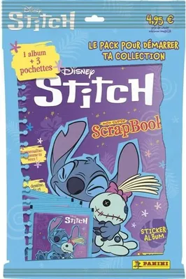 Image de Album de Stickers Panini Stitch 2, Mon Super Scrapbook, Inclut 3 Pochettes (15 Stickers), 32 Pages, Album Interactif