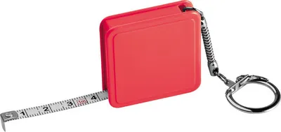 Produktbild von Stahlbandmaß 1m / mit Schlüsselanhänger / Farbe: rot