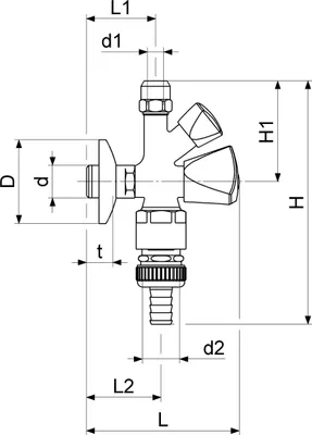 Produktbild von Js Kombi-Eckventil,Selbstdichtend Rb,Sv,3-Kt.gr.,1/2",Pol.verchromt