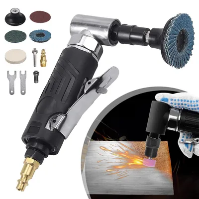 Produktbild von Druckluftschleifer Set Druckluft Winkelschleifer 90 Winkel Gesenkschleifer Set