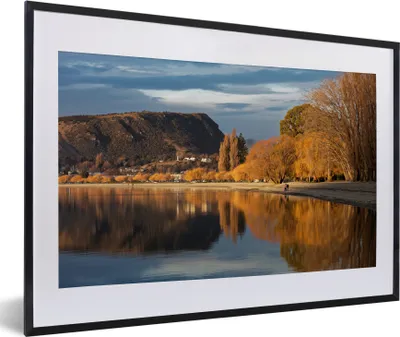 Produktbild von MuchoWow® MuchoWow® Gerahmtes Poster See - Berg - Wald 60x40 cm - Poster mit zchwarzem Bilderrahmen - Schlafzimmer - Plakat in Rahmen - Drucken