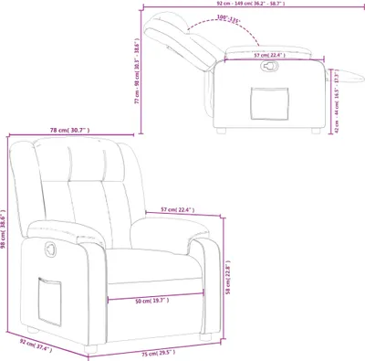 Zdjęcie produktu dla VidaXL 373562, Sztuczna skóra, Brązowy, Pianka, 110 kg, 780 mm, 920 mm