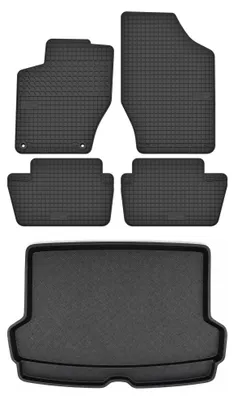 Produktbild von Gummimatten + Kofferraumwanne für Peugeot 307 2001-2007 (Kombi) – Schwarz, passgenau – Wielganizator