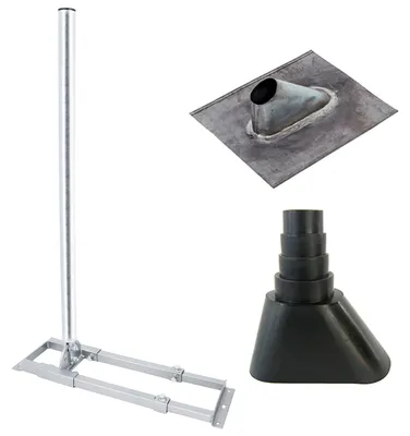 Produktbild von PremiumX PROFI X100-48 Dachsparrenhalter Stahl Blei-Ziegel Manschette schwarz