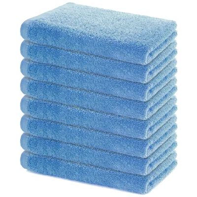 Zdjęcie produktu dla Zestaw 8 ręczników Lavea® Sydney z frotte, 100% bawełna, ręczniki do łazienki, toalety dla gości i na siłownię, można prać w temperaturze 60°, 8 sztuk, 40 x 70 cm, kolor delfinowy