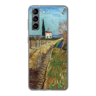 Produktbild von MuchoWow® Handyhülle Schutzhülle Hülle für Samsung Galaxy S21 Weg durch ein Weidenfeld - Vincent van Gogh Silikon Softcase Handy Hülle - Softcase