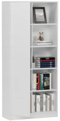Obrázek produktu pro Regál kancelářský 80 cm skříň 1 dveře 5 polic FRAMIRE B-5 bílá