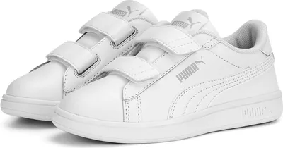 Immagine prodotto di PUMA Smash 3.0 Sneaker in pelle con chiusura in velcro per bambini 02 - puma bianco/grigio chiaro 29
