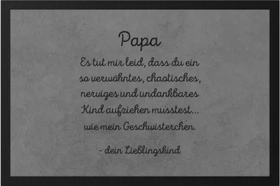 Produktbild von Papa Es tut mir leid Fußmatte Geschenk Vatertag Lustig Humor Sarkasmus