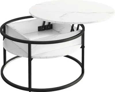 Obrázok produktu pre Konferenčný stolík Vicco Marlo Mramorová biela 77 x 77 cm, Model 55939