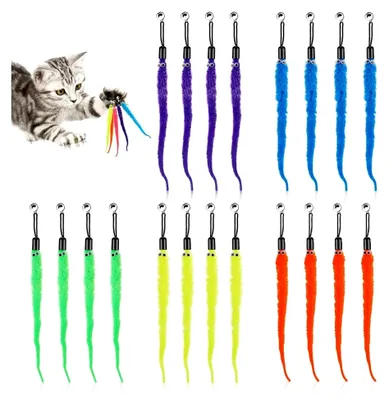 Produktbild von 20er-Set Interaktives Katzenspielzeug mit Glocken - Nachfüllungen für Katzenangel