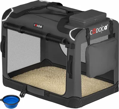 Immagine prodotto di Trasportino per cani, trasportino pieghevole, taglia M 60x42x44cm, coperta lavabile