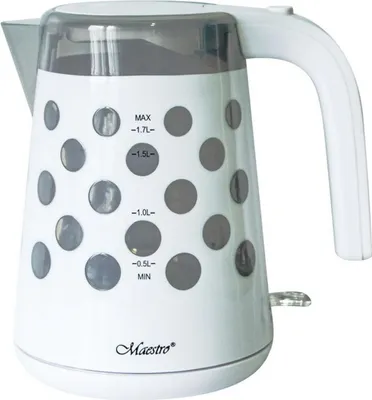 Obrázok produktu pre Feel Maestro MR045 white, 1,7 L, 2200 W, Biela, Plast, Nastaviteľný termostat, Indikátor úrovne vody