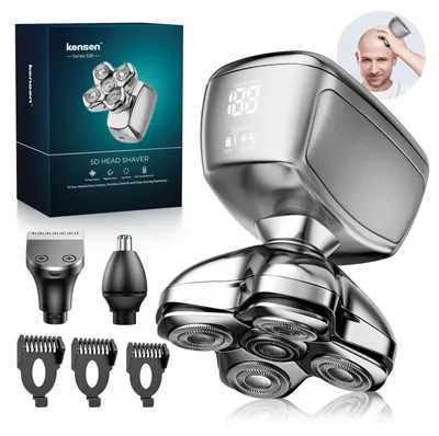 Produktbild von Glatzen Rasierer Herren 5 In 1 Kopfrasierer Wasserdicht Head Shaver Men Magnetische Rasierer Glatze Herren Wiederaufladbar Glazenrasierer Typ-C Nass