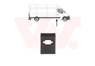 Immagine prodotto di VAN WEZEL Listello di protezione laterale destro, montaggio laterale montante B 3799416 per OPEL Movano B Furgone (X62) Movano B Bus (X62) per RENAULT per NISSAN