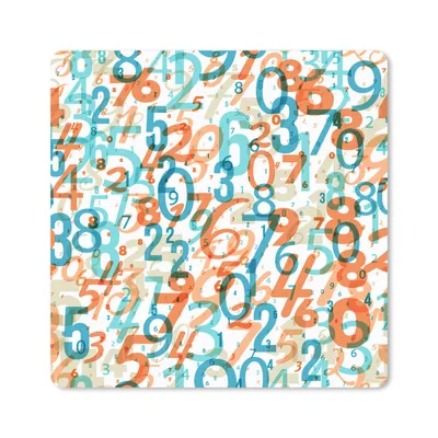 Produktbild von MuchoWow® Mauspad Mousepad Zahlen - Figuren - Muster 30x30 cm - Mousepads - Maus Mat - Pad - Mausunterlage - Gaming