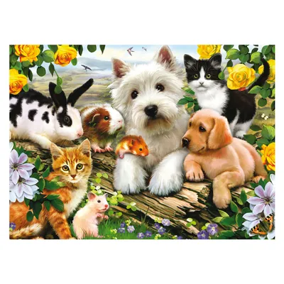 Produktbild von Happy Animal Buddies 300 PC Puzzle