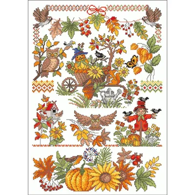 Produktbild von Lindner´s Kreuzstiche Zählmuster Vorlage "Herbstleuchten", 123