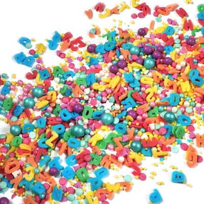 Produktbild von Streuselheld Schulanfang 40g Streusel zum Dekorieren und Verzieren von Gebäck aller Art wie Torten Kuchen Keksen Zuckerstreusel