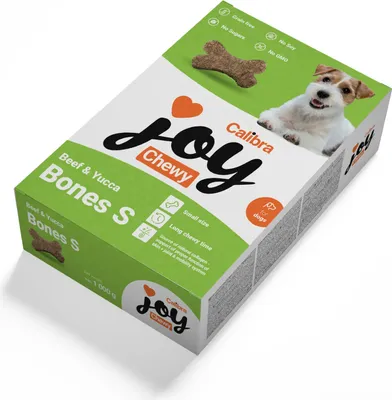 Productafbeelding van Joy Hondenkoekjes, kauwsnacks met rundvlees en casave, formaat S, 1000g