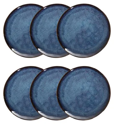 Produktbild von HOMLA 6er-Set Dessertteller CASPER navy blau 20 cm