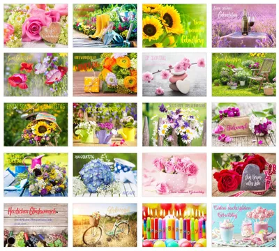 Immagine prodotto di Set di 40 biglietti di auguri per compleanno, con buste incluse