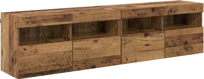 Produktbild von vidaXL TV-Wandregale 2 pcs Altholz 80 x 30 x 40 cm Holzwerkstoff