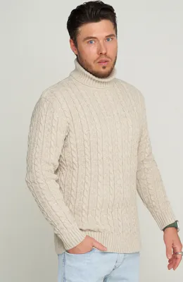 Produktbild von CARISMA Herren Strickpullover CRMUS Grobstrick Zopf-Muster