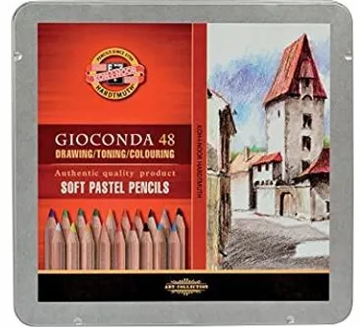 Zdjęcie produktu dla Ołówki miękkie pastelowe gioconda zestaw 48 sztuk dla artystów