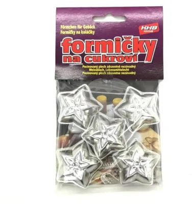 Immagine prodotto di Stampo per ribaltamento - fiore 5 punte 30pz KHB Materiale:: Metallo, Colore: Argento, Numero di pezzi:: 30