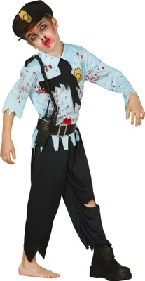 Produktbild von Kostüm Kid Zombie Polizist 7-9J.