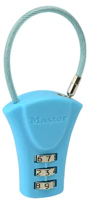 Produktbild von Master Lock 4623EURDAST Zahlenschloss mit Flexiblem Bügel, Zufällige Farbe, 9,5 x 3,7 x 1,4 cm