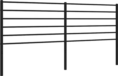 Obrázek produktu pro vidaXL Náhradní čelo postele, kovové, černé, 180 cm