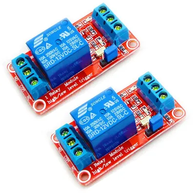 2er-Pack 12V 1-Kanal Relaismodul mit Optokoppler