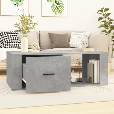 Produktbild von The Living Store Couchtisch Betongrau 100x50,5x35 cm Holzwerkstoff
