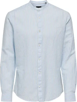 Produktbild von ONLY & SONS Leichtes Leinen Hemd Langarm Slim Fit Größe: S (37/38)