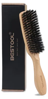 Immagine prodotto di Spazzola per capelli con setole di cinghiale, spazzola naturale per lo styling di capelli e barba